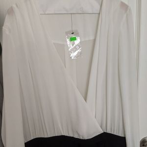 Mango white/black pant suit